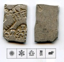 Bela prata karshapana, período Nanda (ca.345-323 aC), Magadha, Índia (G/H #464) comprar usado  Enviando para Brazil