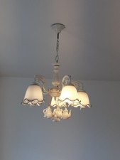 Kronleuchter weiß flammig gebraucht kaufen  Lage