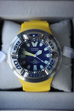 Relógio Citizen masculino Promaster Marine Eco-Drive mostrador azul pulseira amarela BJ8058-06L comprar usado  Enviando para Brazil