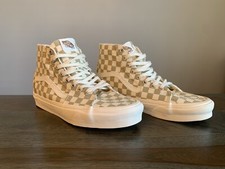 Vans Sk8-Hi quadriculado cônico bege branco masculino 8,5 feminino 10 Eco Theory em excelente estado usado comprar usado  Enviando para Brazil