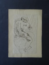 ESCOLA ITALIANO-NAPOLITANA 18ºC - ESTUDOS DE FIGURAS FEMININAS - DESENHO A TINTA FINA comprar usado  Enviando para Brazil