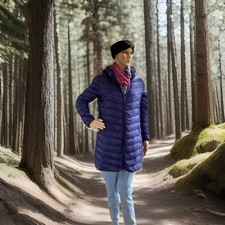 Blue puffa coat for sale  ILMINSTER