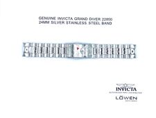 Novo em folha Invicta Grand Diver 22850 24MM pulseira de relógio de aço inoxidável prata comprar usado  Enviando para Brazil