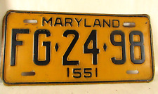 Vintage 1955 maryland for sale  Halethorpe