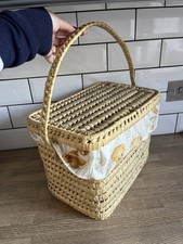 Vintage woven wicker for sale  NORWICH