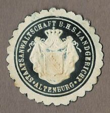 Siegelmarke sachsen altenburg gebraucht kaufen  Berlin