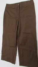 Calça empurradora feminina tamanho 8 marrom botão duplo pedal elástica por Anne Klein comprar usado  Enviando para Brazil