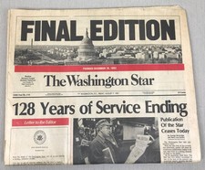 Washington star newspaper for sale  Penn Laird