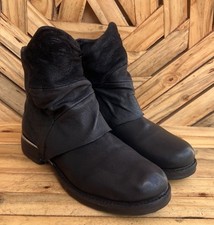 Botas pretas As 98 Airstep italiano com zíper boho motociclista desgastado EUR 39/EUA 8,5-9 comprar usado  Enviando para Brazil