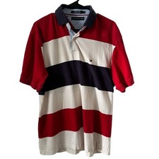 Camisa polo masculina vintage Y2K Tommy Hilfiger listrada bloco colorido com logotipo comprar usado  Enviando para Brazil