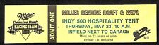 Bilhete para tenda de hospitalidade Miller genuíno Draft Racing Team INDY 500 - passe c1990's comprar usado  Enviando para Brazil