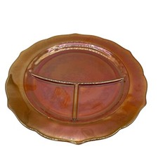 Gravura floral vintage iridescente vidro carnaval grelha dividida placa calêndula comprar usado  Enviando para Brazil