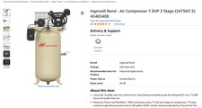 Ingersoll rand air for sale  Warren