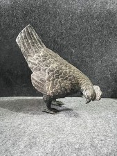Escultura antiga de ferro fundido preto 23 cm (9,1”) figura de galinha em pé  comprar usado  Enviando para Brazil