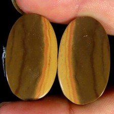Par de pedras preciosas 29,30 ct 100% natural jaspe policromado combinado cabine oval 16x27x4mm comprar usado  Enviando para Brazil