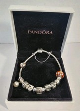 Pulseira Pandora 9 polegadas com 9 berloques 0,925 com caixa comprar usado  Enviando para Brazil