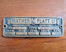 Brass makers plate. for sale  WIRRAL