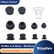 2-50mm Abdeckstopfen Lochkappen Endkappen Silikon Gummi Dichtung Stopfen Schwarz comprar usado  Enviando para Brazil