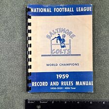 Manual de reglas de registro de fútbol americano de la NFL 1959 guía de libros Baltimore Colts segunda mano  Embacar hacia Argentina