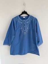Blue tunic blouse for sale  ILKESTON