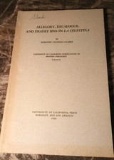Allegory Decalogue And The Deadly Sins In La Celestina By D.C. Clarke, UCCA comprar usado  Enviando para Brazil