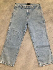 Jeans masculino Abercrombie & Fitch autêntico jeans rígido folgado 34 X 32 azul claro comprar usado  Enviando para Brazil