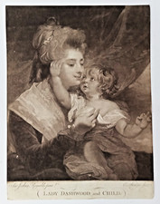 Antique mezzotint print for sale  NOTTINGHAM