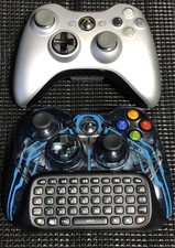 Controle sem fio Xbox 360 Halo 4 edição limitada azul prata console chatpad comprar usado  Enviando para Brazil