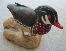 Usado, Figura de madeira miniatura William Reinbold pato arte popular escultura pássaro isca assinada comprar usado  Enviando para Brazil