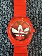 Relógio Adidas unissex 9,5" pulseira de silicone vermelha ADH2655 nova bateria comprar usado  Enviando para Brazil