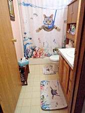 Cat shower curtain for sale  Richland