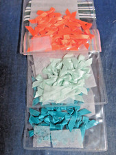 3 pacotes VINTAGE pré-fabricados ARCOS DE CETIM laranja TEAL lt verde APARAR BONECAS COSTURA artesanato comprar usado  Enviando para Brazil