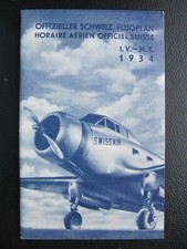 SWISS official timetable guide ROUTE MAP summer 1934 SWISSAIR ALBAR BERN DLH comprar usado  Enviando para Brazil