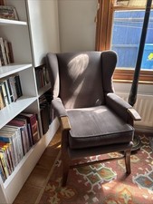 Vintage grey wingback for sale  IPSWICH
