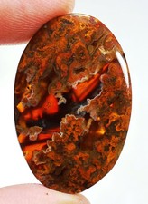 Cabochão oval ágata vara vermelha natural peru 33 quilates 4X23X35 mm pedra preciosa CV-301 comprar usado  Enviando para Brazil