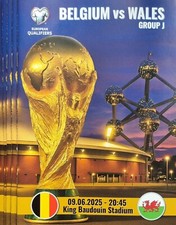 PROGRAMA DE QUALIFICAÇÕES DA COPA DO MUNDO 2025 BÉLGICA v WALES CYMRU 2026 DE BRUXELAS, usado comprar usado  Enviando para Brazil