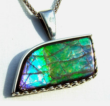 Ammolite pendant necklace for sale  Libby