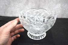 Etched glass bowl for sale  Danbury
