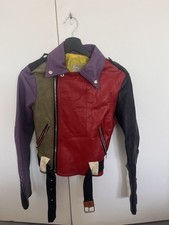 Veste patchwork cuir d'occasion  Villiers-sur-Marne