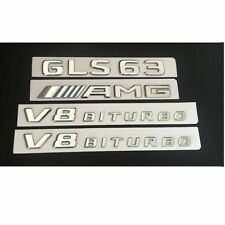 Emblemas cromados de porta-malas para Mercedes Benz X166 GLS63 AMG V8 BITURBO comprar usado  Enviando para Brazil