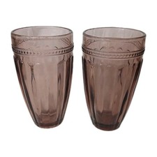 Conjunto de 2 painéis de fogão pesados vintage de vidro roxo esfumaçado  comprar usado  Enviando para Brazil