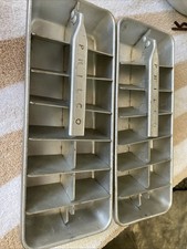 2 bandejas antigas de cubo de gelo para geladeira PHILCO~metal~alumínio~alça de elevação articulada~MCM comprar usado  Enviando para Brazil