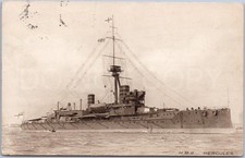 Cartão postal antigo HMS Hercules Battleship Inglaterra Primeira Guerra Mundial comprar usado  Enviando para Brazil