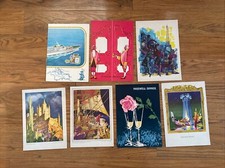 Lote 7 menus de jantar navio de cruzeiro Home Line Oceanic 1970 1973 Sun Way Cruises Menu comprar usado  Enviando para Brazil