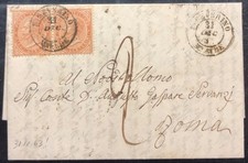 1863 storia postale usato  Italia