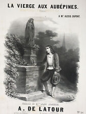 Vierge aubepines lithographie d'occasion  Pluvigner