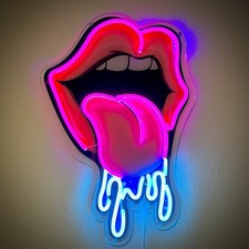 sign lips neon pink for sale  Marianna