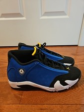 Usado, Nike Air Jordan 14 Laney 2015 Azul/Amarelo, Tamanho 11.5 comprar usado  Enviando para Brazil