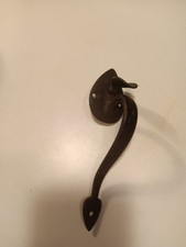 Maçaneta de porta vintage de ferro forjado tamanho médio pá superior e inferior, usado comprar usado  Enviando para Brazil