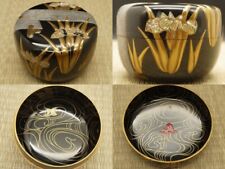 Caddy de chá de madeira lacada do Japão Natsume com design Yatsuhashi Takamaki-e (310) comprar usado  Enviando para Brazil